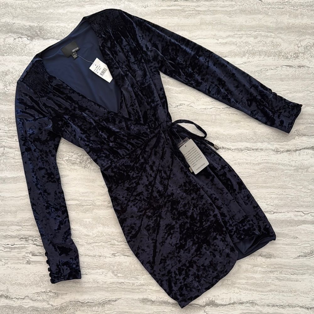 GREYLIN Velvet Wrap Dress